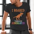 Dinosaur Graduation I Roared Through Kindergarten T-Shirt Men's V-Neck T-Shirt