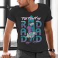 Disney Goofy Totally Rad Dad Father’s Day Surfing Distressed Men's V-Neck T-Shirt