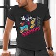 Disney Mickey Mouse Family Star Dad Of The Birthday Boy Men's V-Neck T-Shirt
