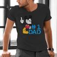 Disney Mickey Mouse Father's Day 1 Dad Men's V-Neck T-Shirt