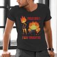 Disney And Pixar’s Elemental Proud Dad Of a Fiery Daughter Men's V-Neck T-Shirt