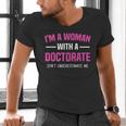 Doctoral Degree Graduation Woman With a Doctorate Men's V-Neck T-Shirt