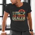 Dog Fathers Day Fur Dad The Man The Myth The Snack Dealer Men's V-Neck T-Shirt