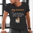 Dog-Trovert Shih Tzu Humor Definition Introvert Men's V-Neck T-Shirt