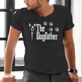 The Dogfather Boston Terrier Dog Dad Tshirt Idea Men's V-Neck T-Shirt