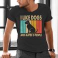 I Like Dogs And Maybe 3 People Introvert Men's V-Neck T-Shirt