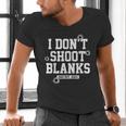 I Don't Shoot Blanks Dad Promoted To Daddy 2024 Father's Day Men's V-Neck T-Shirt