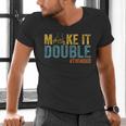 Make It A Double Twin Dad New Dad Expecting Twins Men's V-Neck T-Shirt