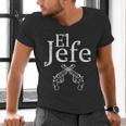 El Jefe Shirt The Boss Mexican Guns Dad For Men Men's V-Neck T-Shirt