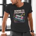 Elder Millennials Embracing 90s Rewind Nostalgia Vibes Men's V-Neck T-Shirt Elder Millennials Embracing 90s Rewind Nostalgia Vibes Men's V-Neck T-Shirt