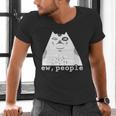 Ew People Introvert Sayings Sarcastic Cat Quote Men's V-Neck T-Shirt Ew People Introvert Sayings Sarcastic Cat Quote Men's V-Neck T-Shirt
