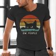 Ew People Retro Cat Cat Lover Introvert Men's V-Neck T-Shirt
