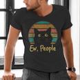 Ew People Retro Cat Lover Social Introvert Men's V-Neck T-Shirt Ew People Retro Cat Lover Social Introvert Men's V-Neck T-Shirt