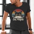Ew People Retro Cat Vintage Anti Social Introvert Men's V-Neck T-Shirt