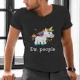 Ew People Unicorn Lover Introvert Rainbow Unicorn Men's V-Neck T-Shirt