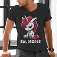 Ew People Unicorn Sarcastic Humor Introvert Men's V-Neck T-Shirt