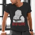 Family Guy Peter Stewie Dad Life Distressed Big Chest Logo Men's V-Neck T-Shirt