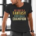 Fantasy Football Dad Champion Vintage Draft Party Men's V-Neck T-Shirt