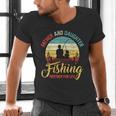 Father Daughter Fishing Partner For Life Retro Matching Dad Men's V-Neck T-Shirt