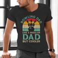 Fathers Day Bowling Dad For Bowling Player Dad Men's V-Neck T-Shirt
