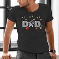 Father's Day Dad Astronaut Space Birthday Planets Daddy Men's V-Neck T-Shirt
