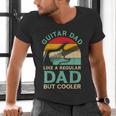 Fathers Day Guitar Dad For Guitarist Music Lover Dad Men's V-Neck T-Shirt