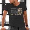Fathers Day Old Man Retirement Tee Gag For Dad Men's V-Neck T-Shirt
