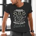 Fathers Day Proud Dad Of A United States Anchor Sailor Men's V-Neck T-Shirt Fathers Day Proud Dad Of A United States Anchor Sailor Men's V-Neck T-Shirt