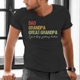 Fathers Day From Wife Son Kids Dad Grandpa Great Grandpa Men's V-Neck T-Shirt