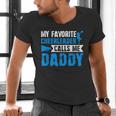 My Favorite Cheerleader Calls Me Daddy Cheer Dad Fathers Day Men's V-Neck T-Shirt