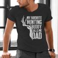 My Favorite Hunting Buddy Calls Me Dad Shirt Men Deer Hunter Men's V-Neck T-Shirt