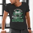 My Favorite Soccer Player Calls Me Stepdad Father's Day Men Men's V-Neck T-Shirt My Favorite Soccer Player Calls Me Stepdad Father's Day Men Men's V-Neck T-Shirt
