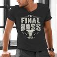 The Final Boss Vintage Rock Bull Fun Tee For Strong Dads Men's V-Neck T-Shirt The Final Boss Vintage Rock Bull Fun Tee For Strong Dads Men's V-Neck T-Shirt