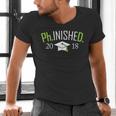 Finished PhD PhInished 2018 Graduation Shirt Men's V-Neck T-Shirt