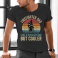 Firefighter Dad Like Regular Dad But Cooler Father's Day Men's V-Neck T-Shirt