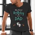 My First Birthday As a Dad Pregnancy Announcement Men's V-Neck T-Shirt