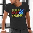 First Day Of School Shirt Peace Out Pre-K Graduation Kids So Men's V-Neck T-Shirt