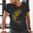 Fishing Shirts PEACOCK BASS Fishing Art Shirt For Dad Men's V-Neck T-Shirt