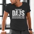 Flag Football Girl Dad Proud Father Of Girl Playing Sports Men's V-Neck T-Shirt