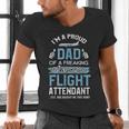 Flight Attendant Shirt For Dad Father Flight Attendant Men's V-Neck T-Shirt Flight Attendant Shirt For Dad Father Flight Attendant Men's V-Neck T-Shirt