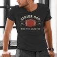 Football Senior Dad 2026 The 4th Quarter Men's V-Neck T-Shirt