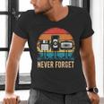 Never Forget Retro 80s 90s Floppy VHS Cassette Nostalgia Men's V-Neck T-Shirt