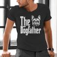 French Bulldog Dog Dad Dogfather Dogs Daddy Father Men's V-Neck T-Shirt