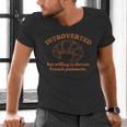 French Patisserie Lover Introvert Croissant Conversation Men's V-Neck T-Shirt French Patisserie Lover Introvert Croissant Conversation Men's V-Neck T-Shirt