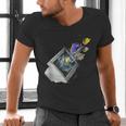 Frutiger Aero Aesthetic Tech Computer Aquarium Fishes Men's V-Neck T-Shirt