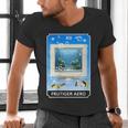Frutiger Aero Aesthetic Tech Computer Aquarium Tarot Card Men's V-Neck T-Shirt