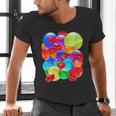 Frutiger Aero Aesthetic Tech Orb Pattern Heart Cherry Lips Men's V-Neck T-Shirt Frutiger Aero Aesthetic Tech Orb Pattern Heart Cherry Lips Men's V-Neck T-Shirt