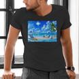 Frutiger Aero Beach Y2k Aesthetic Palm Tree Sand Ocean Men's V-Neck T-Shirt