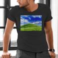 Frutiger Aero Meadow Aesthetic Y2k 2000s Ironic Nostalgic Men's V-Neck T-Shirt