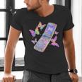 Frutiger Aero Y2K Chrome Phone Butterfly Men's V-Neck T-Shirt